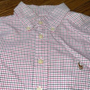 Ralph Lauren boys long sleeved Baby blue button down shirt size Small (8) NWOT